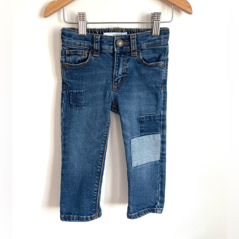 $7 💥NEW Patchwork Karate Skinny Jeans, Built-In Flex, Embroidery